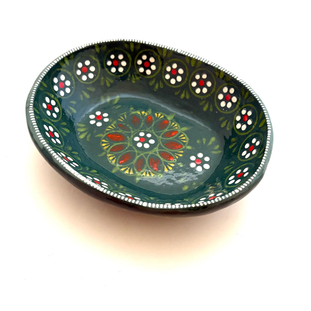 Capula Bowl w/Flowers- Oval