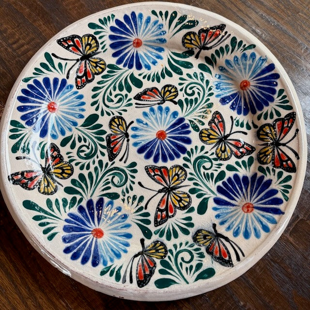 Capula Platter w/Butterflies and Flowers--Enrique Rosas