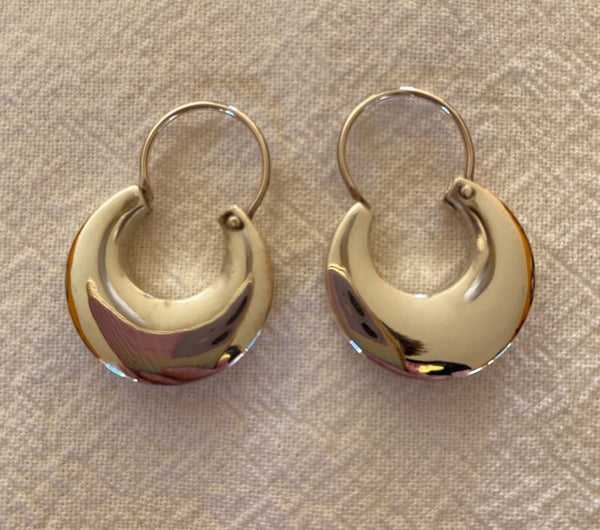 Traditional Purépecha Silver Hoops