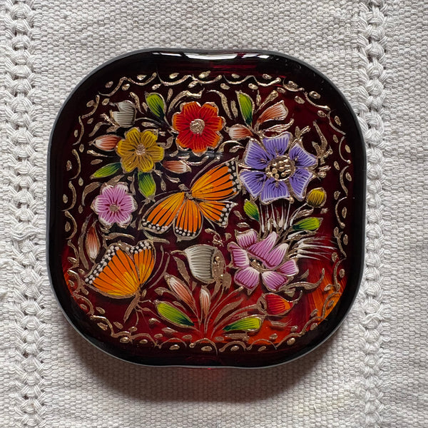 Handpainted Laca Compact Mirror