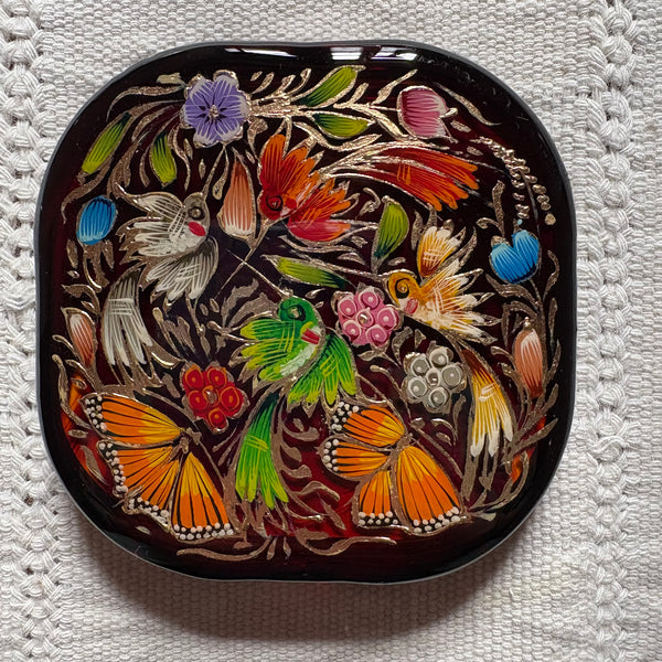 Handpainted Laca Compact Mirror