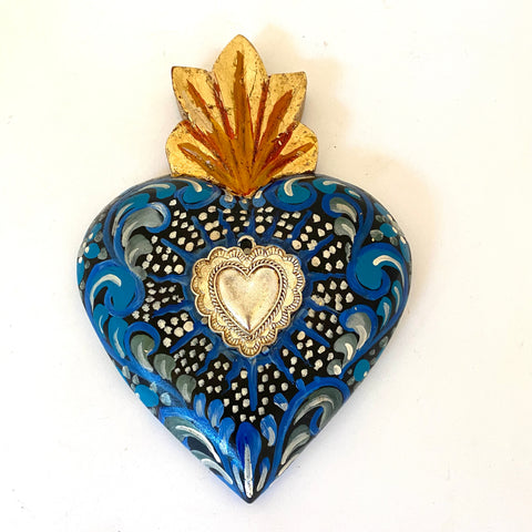 Painted  Heart with Milagro
