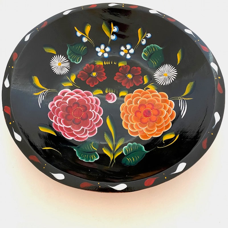 Painted Batea w/Flowers