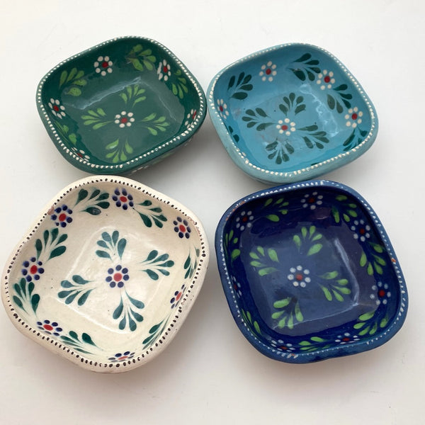 Square Capula Platitos/Snack or Salsa Bowl