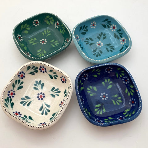 Square Capula Platitos/Snack or Salsa Bowl