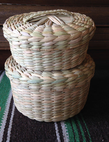 Extra Large Handwoven Tortilla Basket w/lid