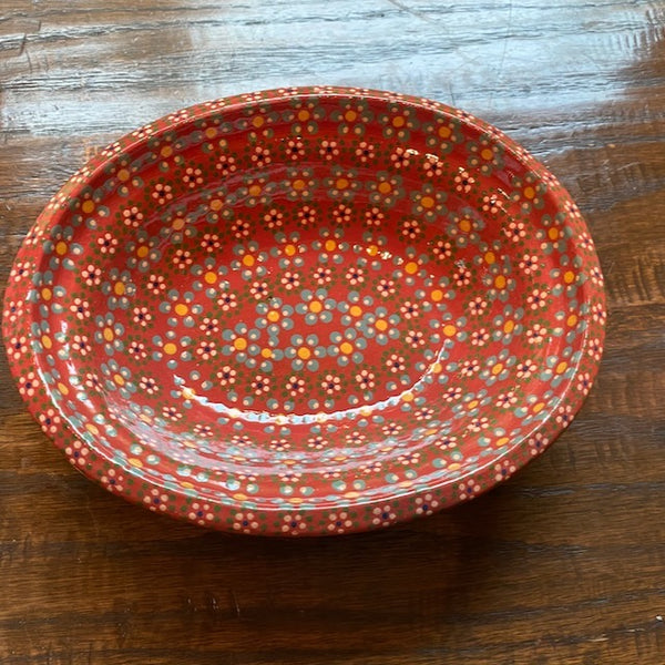 Handpainted Capula Serving Bowl