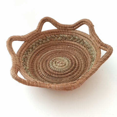 SET OF TWO Handmade Pine Needle Baskets