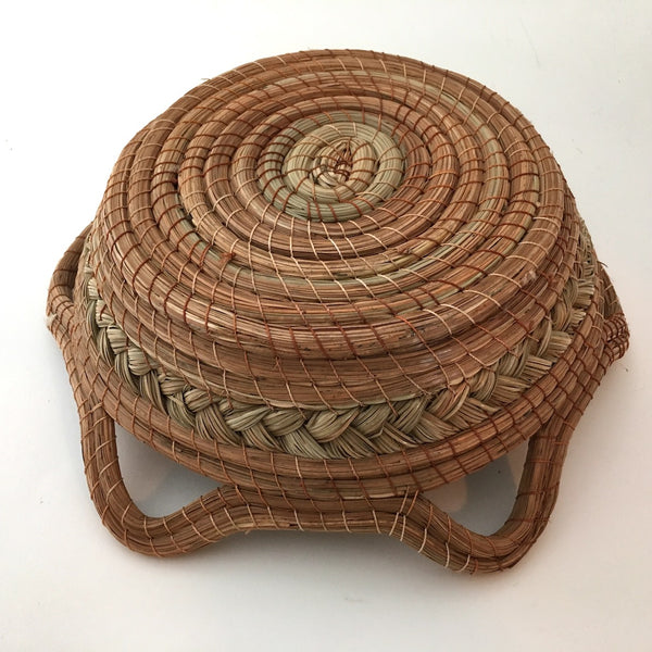 SET OF TWO Handmade Pine Needle Baskets