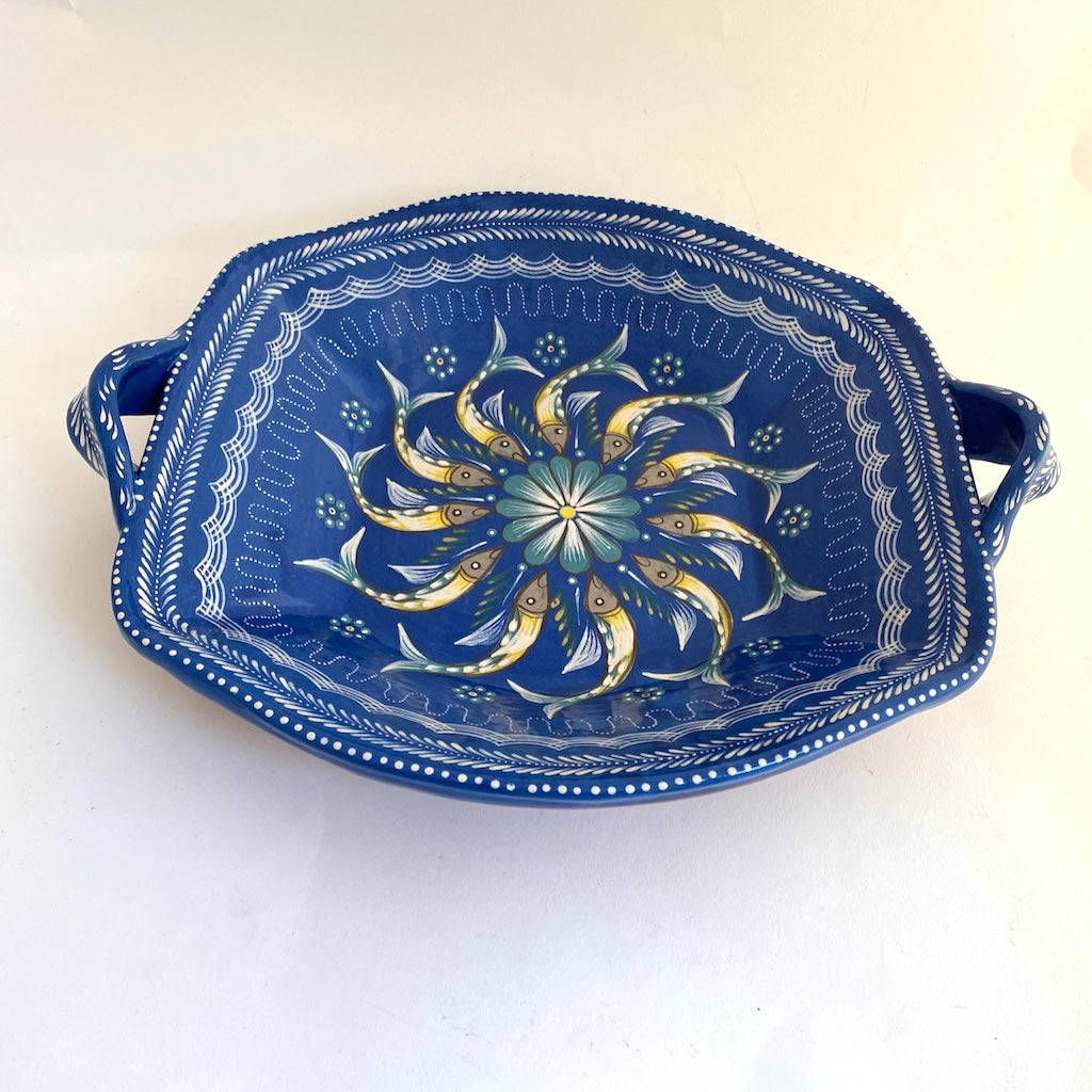 Handpainted "Papalote" Platter with handles