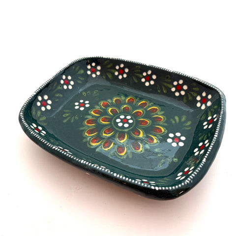 Capula Bowl w/Flowers- Rectangular