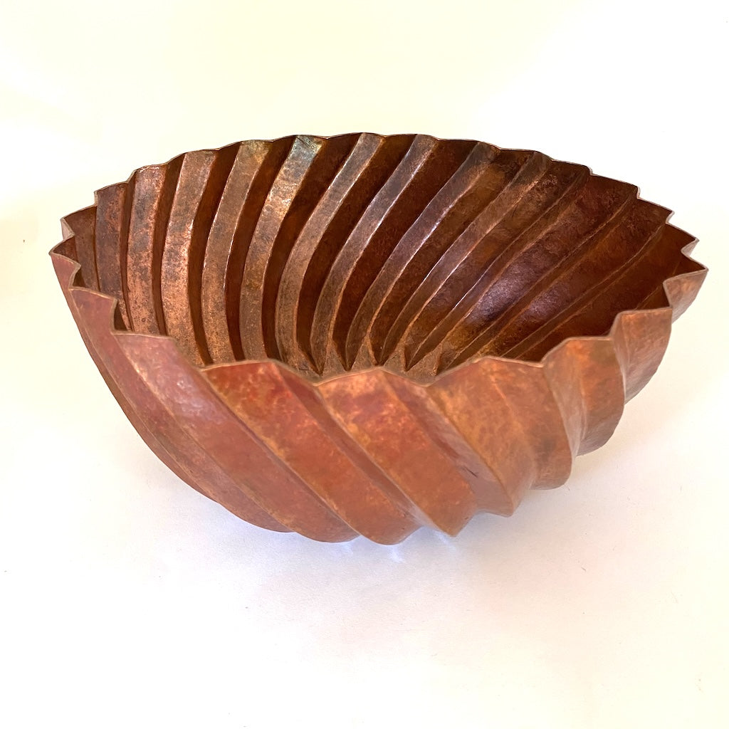 Large Hammered Copper Bowl