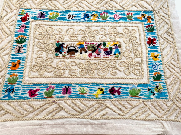 Embroidered Pillow Cover