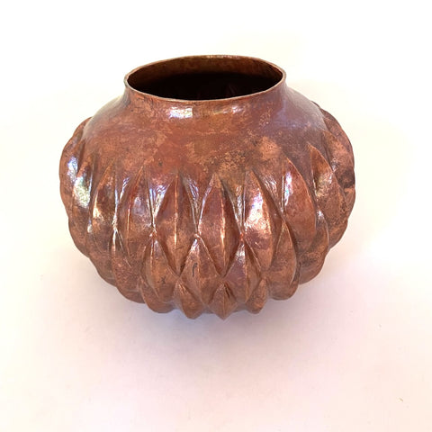 Medium Size Hammered Copper Vase