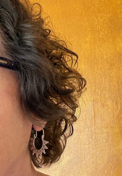 Silver Hoops "Sunburst"