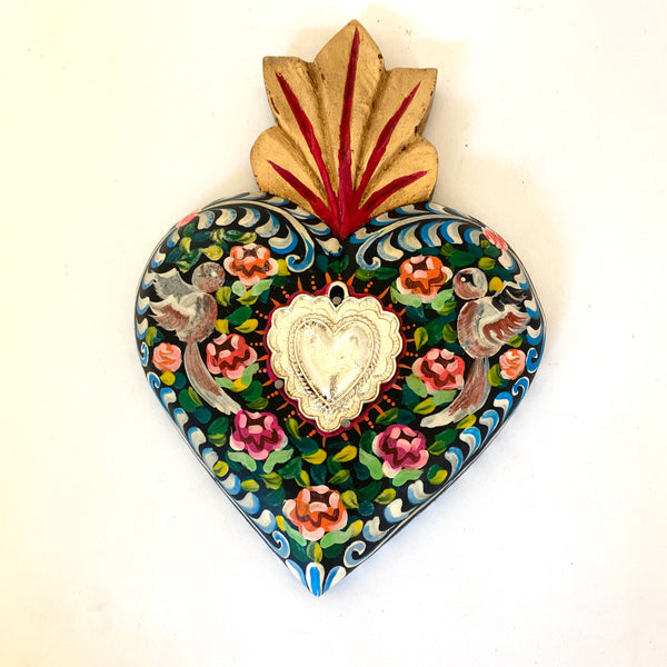 Painted  Heart with Milagro