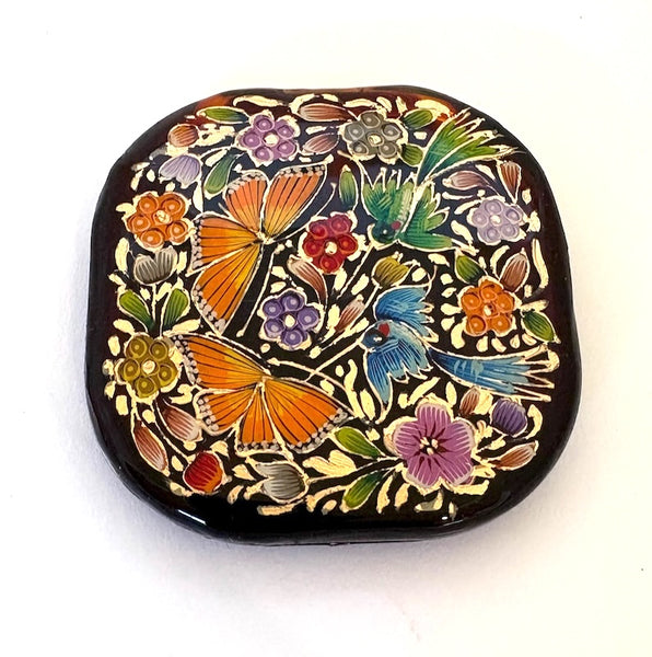 Handpainted Laca Compact Mirror