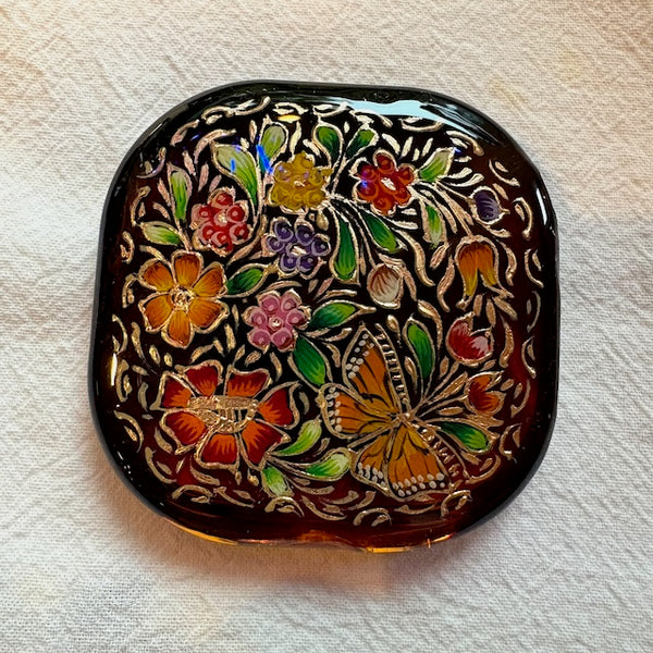 Handpainted Laca Compact Mirror