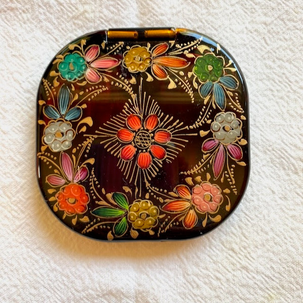 Handpainted Laca Compact Mirror