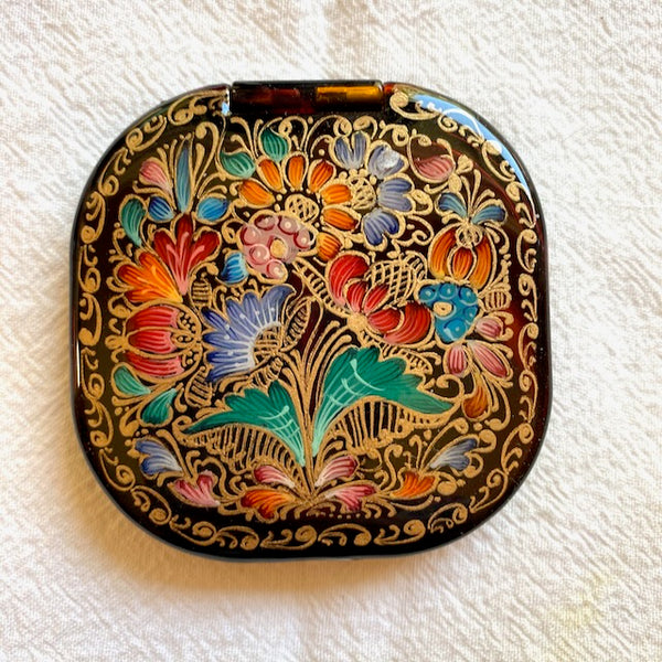 Handpainted Laca Compact Mirror