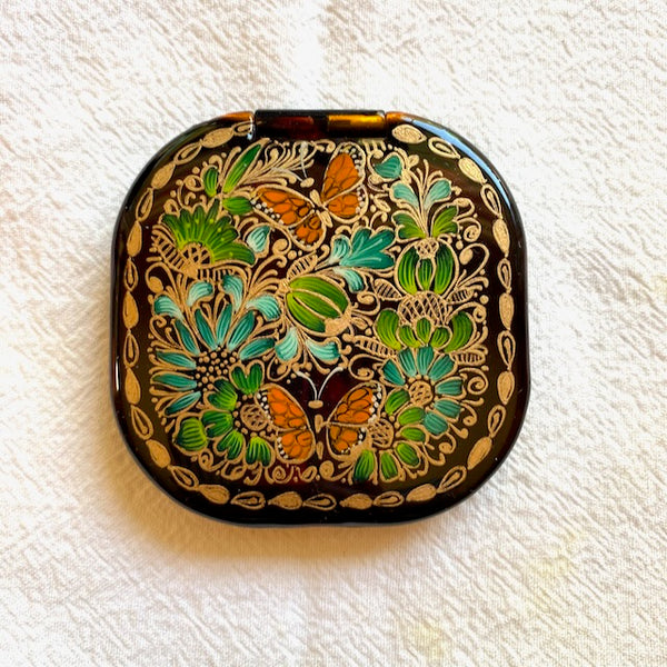 Handpainted Laca Compact Mirror