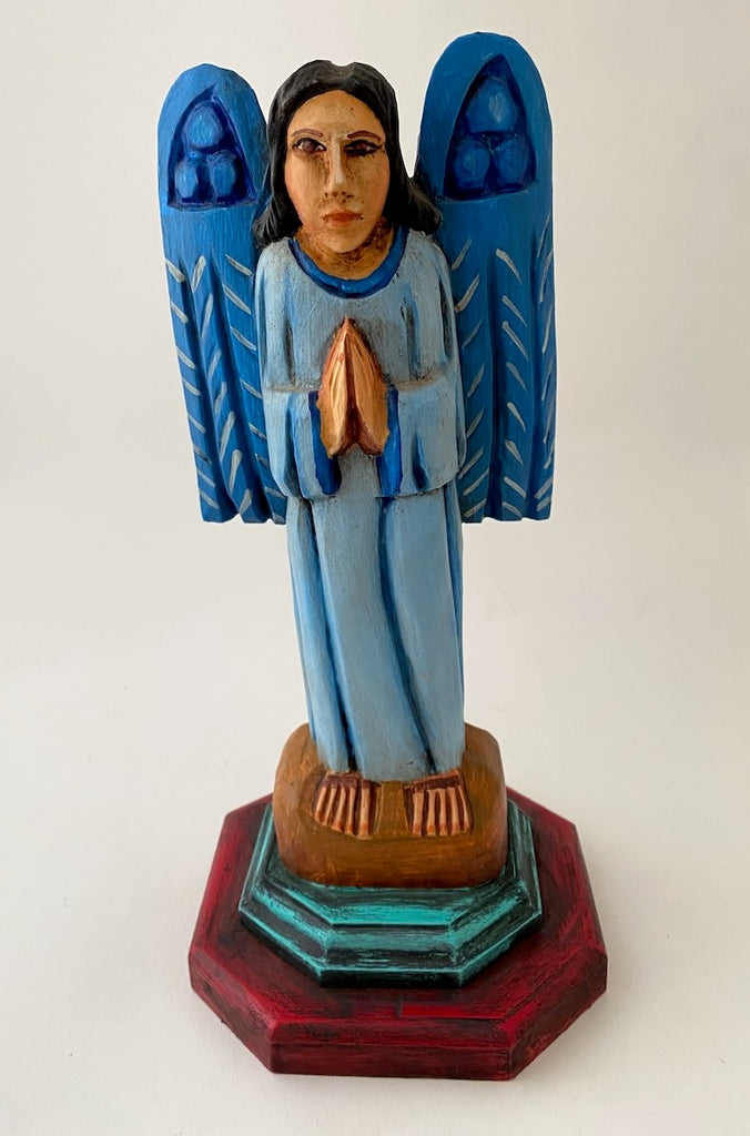 Large Wood Angel Sculpture