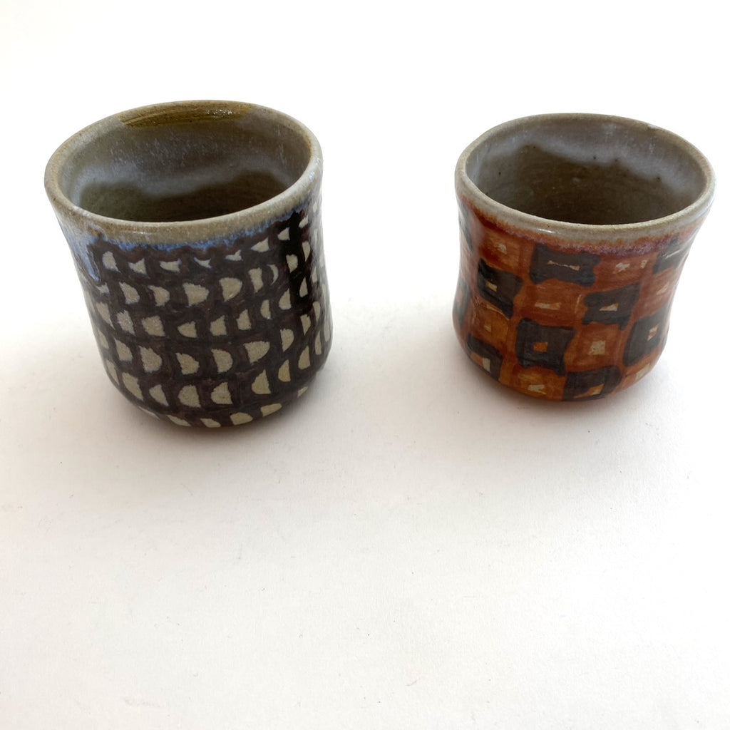 Two Ceramic Tea Cups by Manuel Morales of Tzintzuntzan