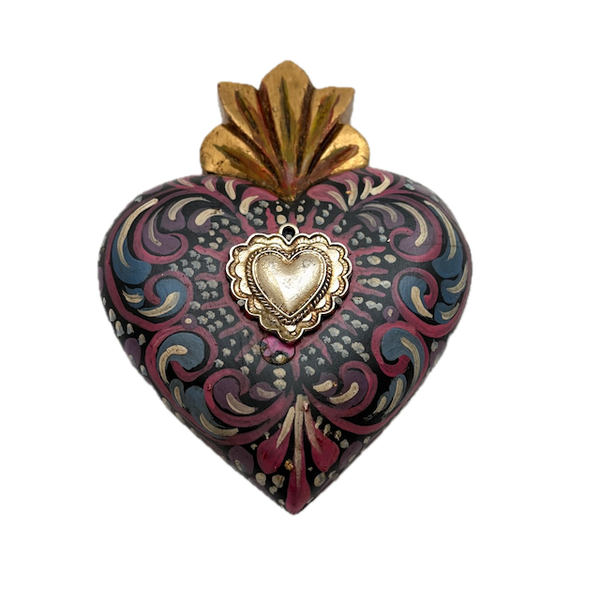 Painted  Heart with Milagro