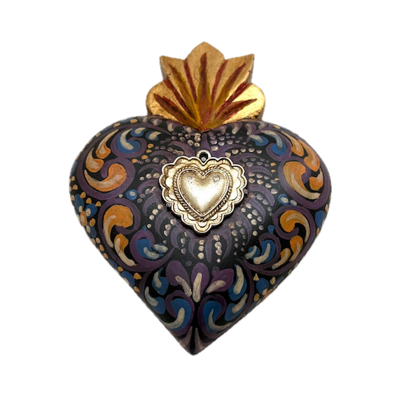 Painted  Heart with Milagro