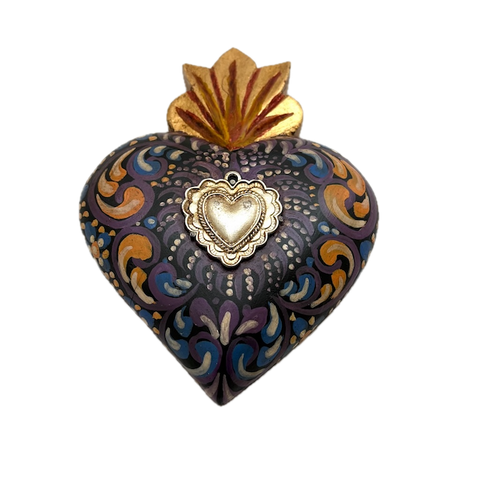 Painted  Heart with Milagro
