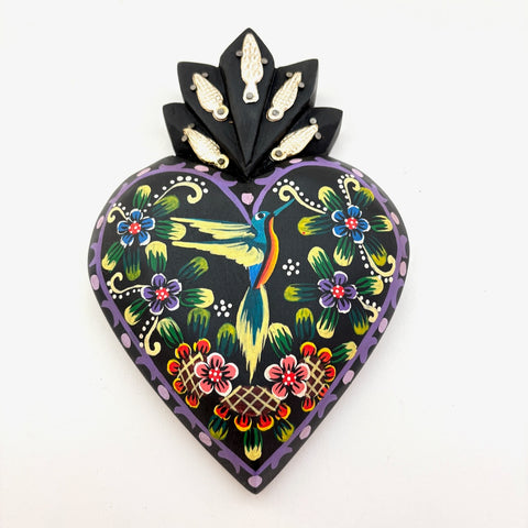 Painted Heart w/Hummingbird