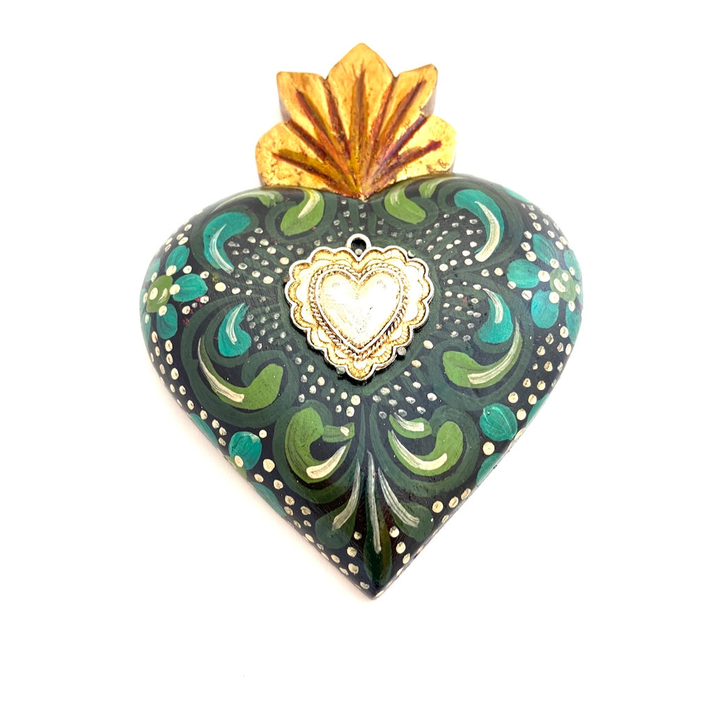 Painted  Heart with Milagro