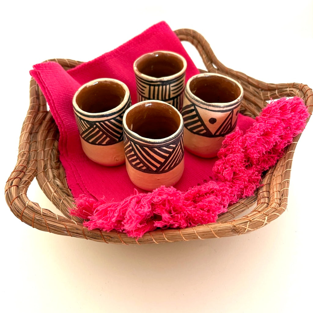 Mezcal Cups in Basket!