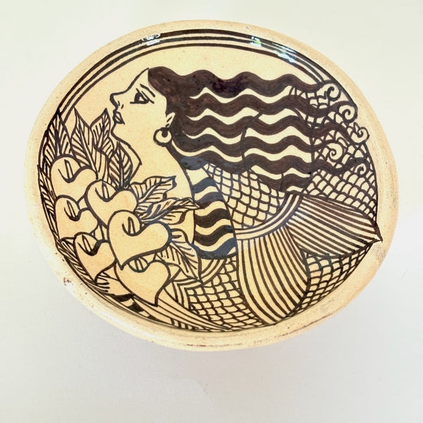 Small Bowl with Mermaids by Angelica Morales Gamez