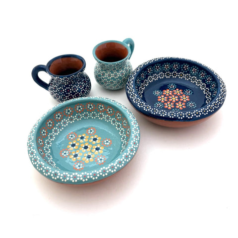 Set of 2 copitas & 2 salsa bowls