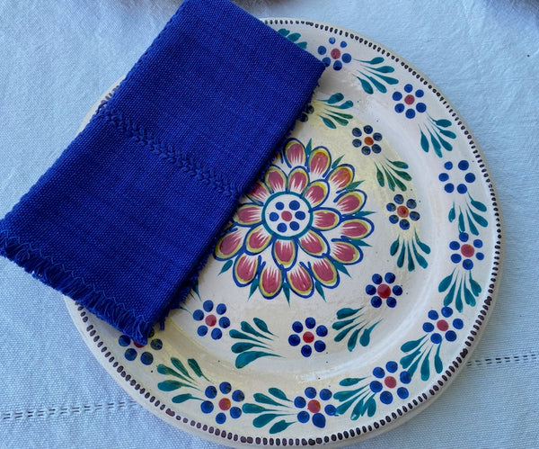 Large Capula Plate w/Flowers in 3 colors--ON SALE!