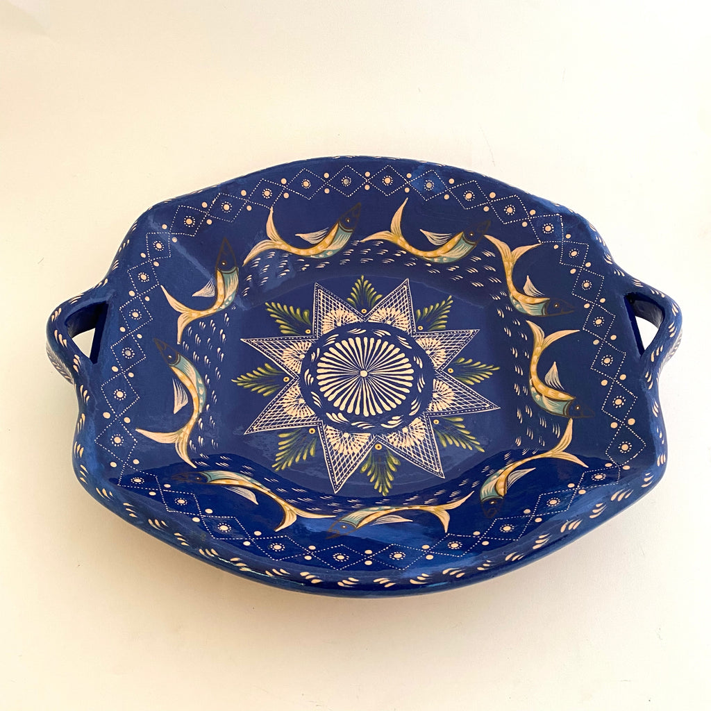 Handpainted "Papalote" Platter with handles