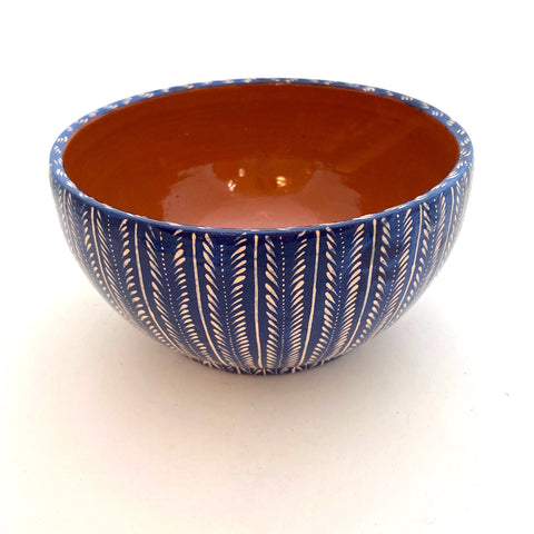 Handpainted Serving Bowl- Navy & White