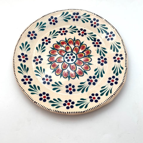 Large Capula Plate w/Flowers in 3 colors!