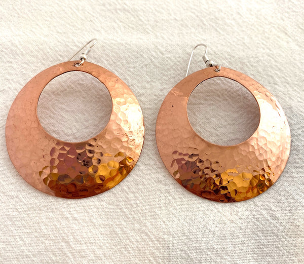 Large Copper Hoops/Earrings