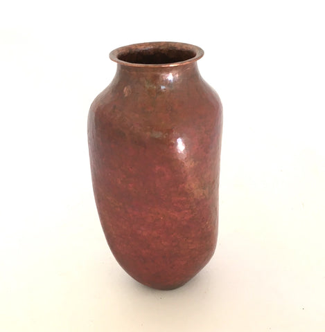 Small Hammered Copper Vase- "Torcido"