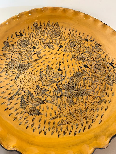 Extra Large Handpainted Platter by Great Master of Huancito