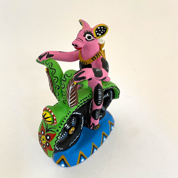 Ocumicho Pig on Bike- by Zenaida Rafael Julian