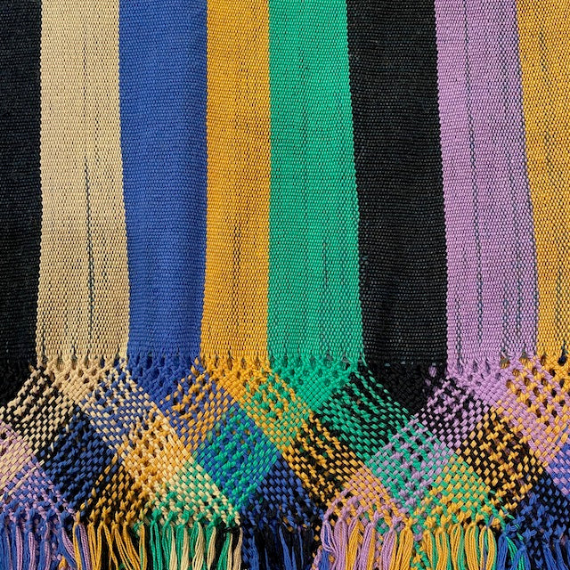 Handwoven Cotton Rebozo- Striped