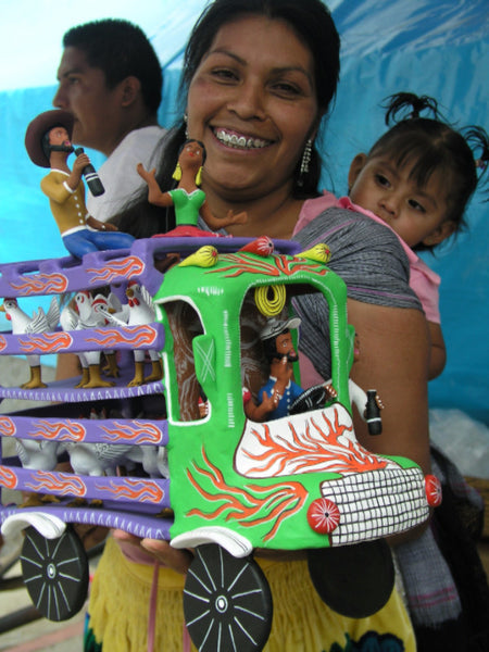 Award-winning clay artisan Zenaida Rafael Julian of Ocumicho, Michoacán