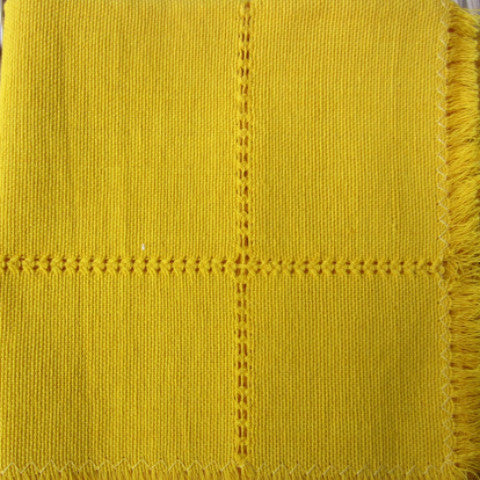 Handwoven cotton napkin from Patzcuaro-yellow